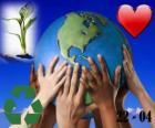 Ημέρα της Γης, 22 Απριλίου. Έναν κόσμο ευτυχισμένο, έναν κόσμο με την ανακύκλωση και την αγάπη για το περιβάλλον